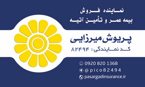کارت ویزیت نماینده بیمه پاسارگاد
